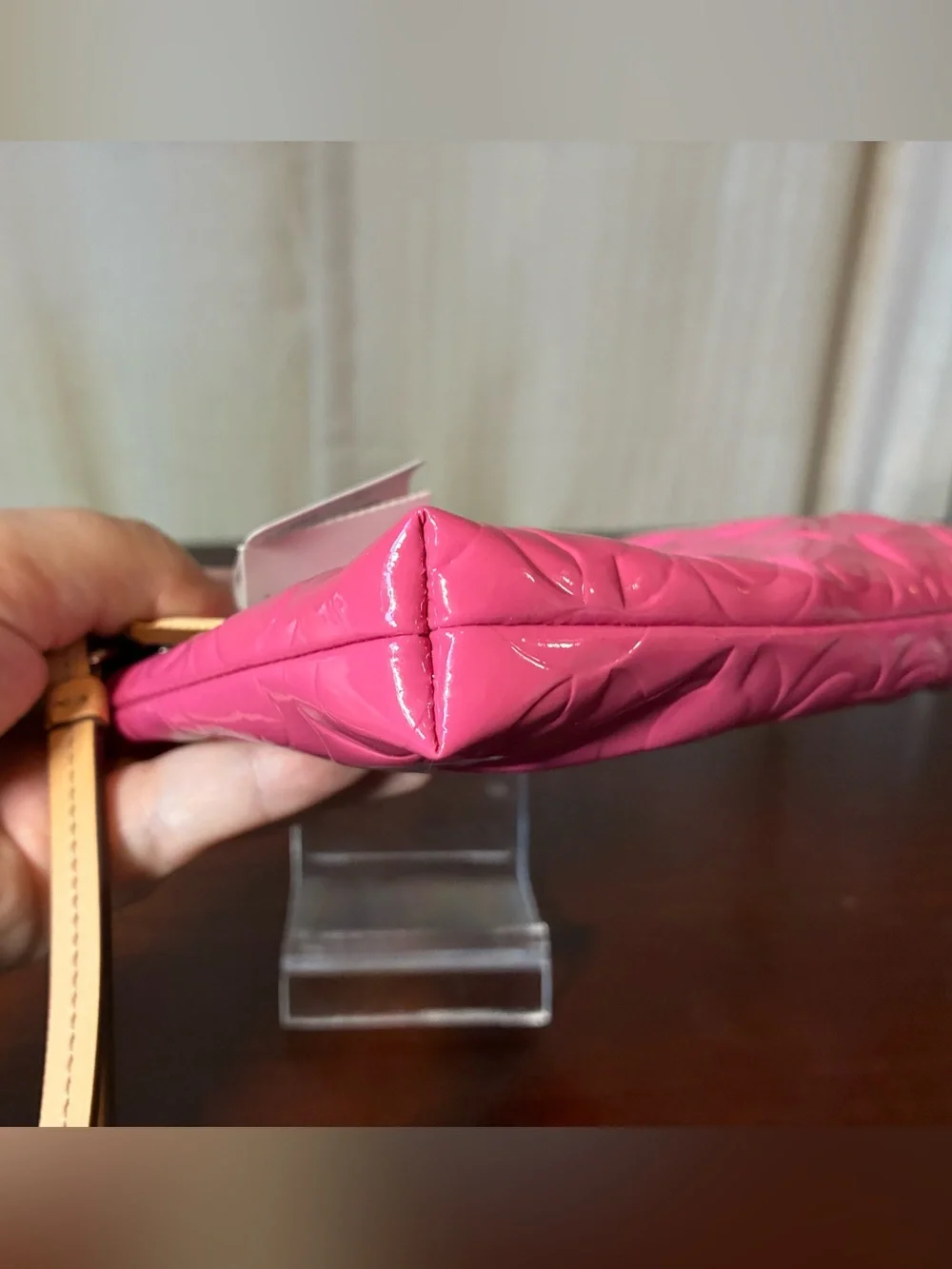 Coach Pink Patent Signature Wristlet Clutch NWT